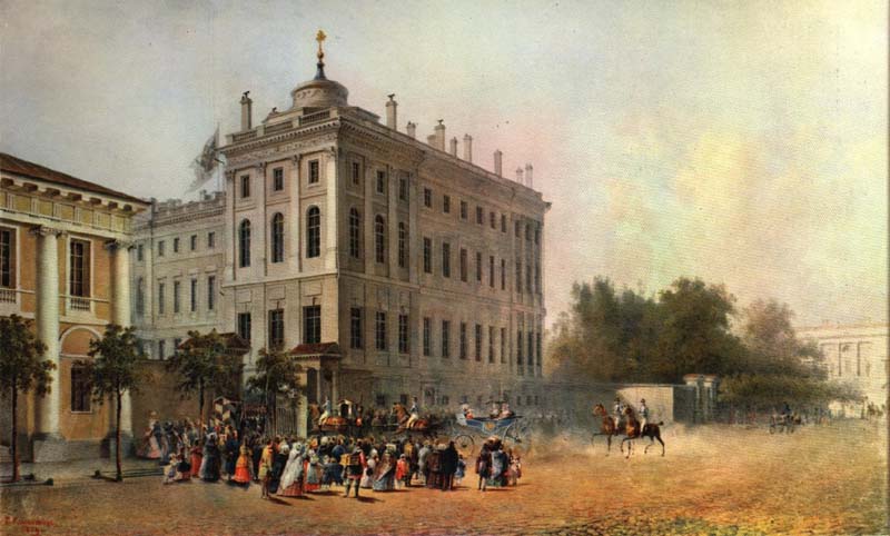 Вид Аничковского дворца со стороны Невского проспекта